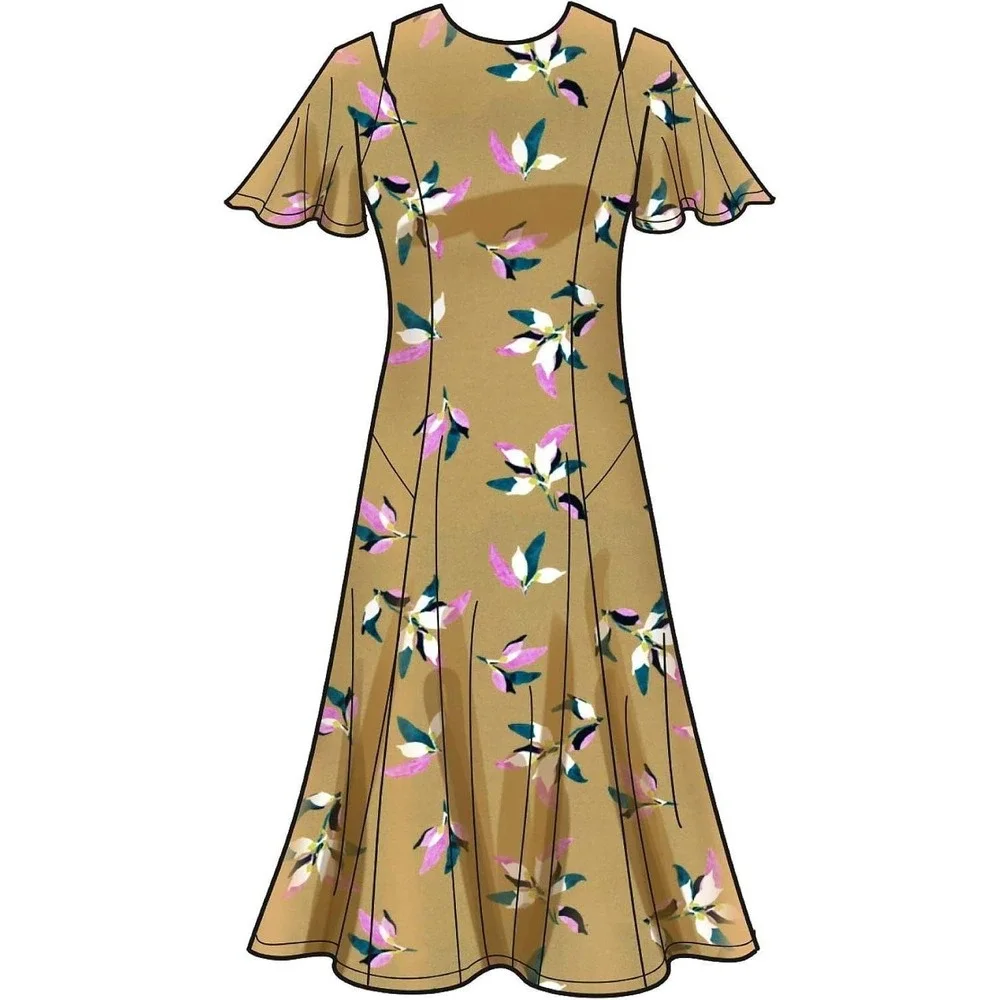 New Look Sewing Pattern 6652 R10531 Dress‎ Fit n Flare Misses Size 10-22